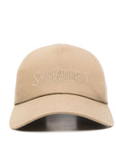 Saint Laurent Logo Cotton Baseball Cap