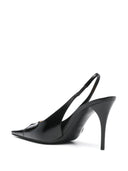 Saint Laurent Babylone Leather Slingback Pumps