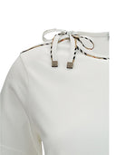 Burberry Check Bow Cotton T Shirt