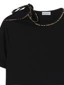 Burberry Check Bow Cotton T Shirt
