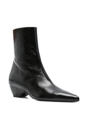 Khaite Sybil Leather Ankle Boots