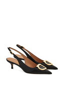 Ferragamo Gancini Leather Slingback Pumps