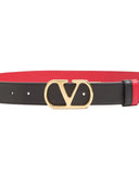 Valentino Garavani V Logo Signature Leather Belt