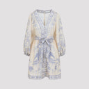 Zimmerman Indra Plunge Mini Dress