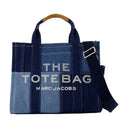 Tote de voyage moyen en coton en jean bleu
