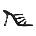 Nala 105 Logo Sandals Alexander Wang Black Satin