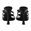Nala 105 Logo Sandals Alexander Wang Black Satin