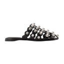 Rexa Cage Slide Flat Shoes Alexander Wang Leather Black
