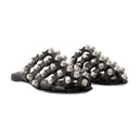Rexa Cage Slide Flat Shoes Alexander Wang Leather Black