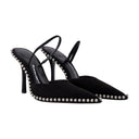 Tia 105mm Slingback Heels Alexander Wang Leather Black
