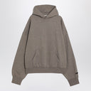 Felpa di cotone in pile grigio Fear of God Essentials con logo