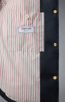 Thom Browne Down Hooded Shirtdress W/4 Bar In Shiny Ripstop