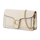 Tabby Chain Clutch Crossbody Coach Chalk Leather