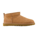 Classic Ultra Mini Ankle Boots Ugg Leather Chestnut