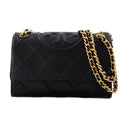 Fleming blød lille hobo taske tory burch sort læder