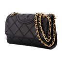 Fleming blød lille hobo taske tory burch sort læder