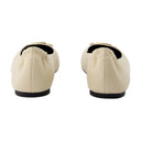 Claire Cap Toe Ballerinas Tory Burch Leather Cream