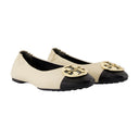 Claire Cap Toe Ballerinas Tory Burch Leather Cream