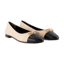 Cap Toe Ballerinas Tory Burch Leather Pink