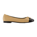 Cap toe ballerinas Tory burch skinn beige
