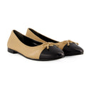Cap toe ballerinas Tory burch skinn beige