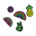 Luci divertimento 5 jibbitz pacchetto crocs multi sintetico
