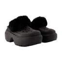 Stomp Lined Mules Crocs Thermoplastic Black