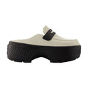 Stomp 穆勒鞋 Crocs 合成亚麻黑色