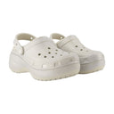 Klassisk plattform glitter sandaler kroks syntetiska silver