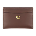 Essentiële kaarthouder Coach Leather Brown