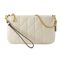 Beige de cuero de entrenador de bolsas cruzadas