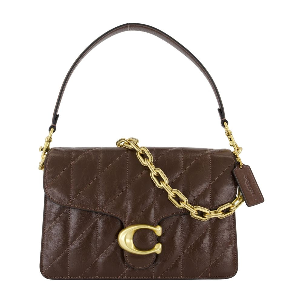 Tabby With Chain Shoulder Bag Coach Leather Brown