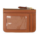 Signature Mini Id Skinny Card Case Coach Canvas Brown