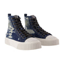 The High Top Sneakers Marc Jacobs Cotton Blue
