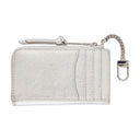 Il portafoglio con zip top marc jacobs in pelle argento