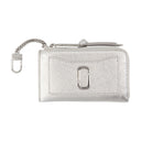 Il portafoglio con zip top marc jacobs in pelle argento