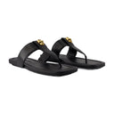 The Dual T Sandals Marc Jacobs Leather Black