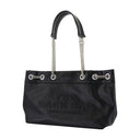 Torba na ramię w worek łańcuchowych Marc Jacobs skórzany czarny
