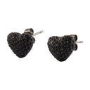 Pendientes de pavimento de corazón de globo Marc Jacobs Metal Black