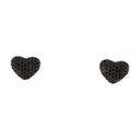 Pendientes de pavimento de corazón de globo Marc Jacobs Metal Black