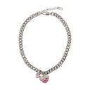 Collar de pavimento de globo de corazón Marc Jacobs Metal Plate