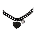 Heart Balloon Pave Necklace Marc Jacobs Metal Black