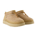 W Ultra Mini sprenerowane regenerowane buty Ugg Leather Beige