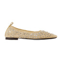 Crystal Ballerinas Tory Burch Nylon Beige