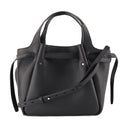 Romy Gailbled Satchel Purse Tory Burch Leather Black