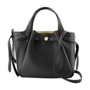 Romy Gailbled Satchel Purse Tory Burch Leather Black