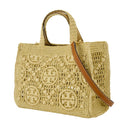 T Monogram torba na zakupy Tory Burch Raffia Green
