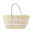 Ella Straw Small Shopper Bag Tory Burch Raffia White