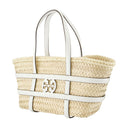 Ella Straw Small Shopper Bag Tory Burch Raffia White