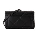 Kira Diamond Powder Portefeuille sur chaîne Tory Burch Leather noir
